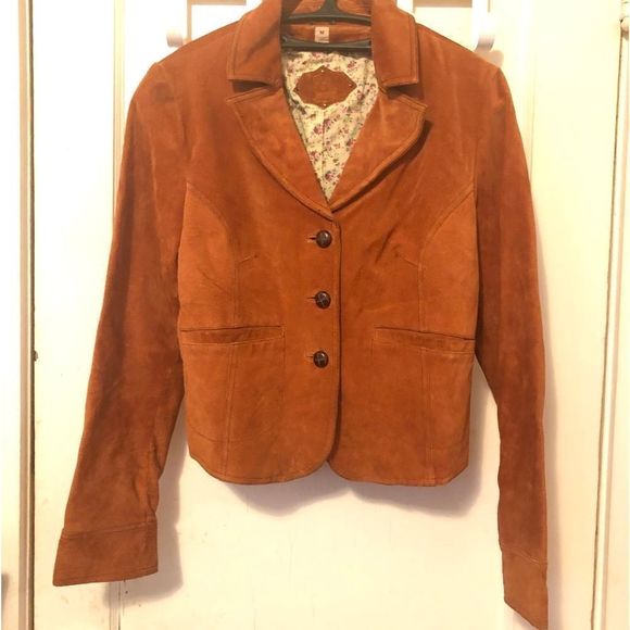 Wilsons Leather Jackets & Blazers - Wilson's leather rust orange suede blazer jacket